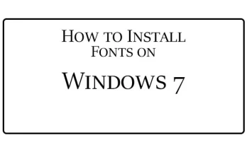 how to install fonts on windows 7