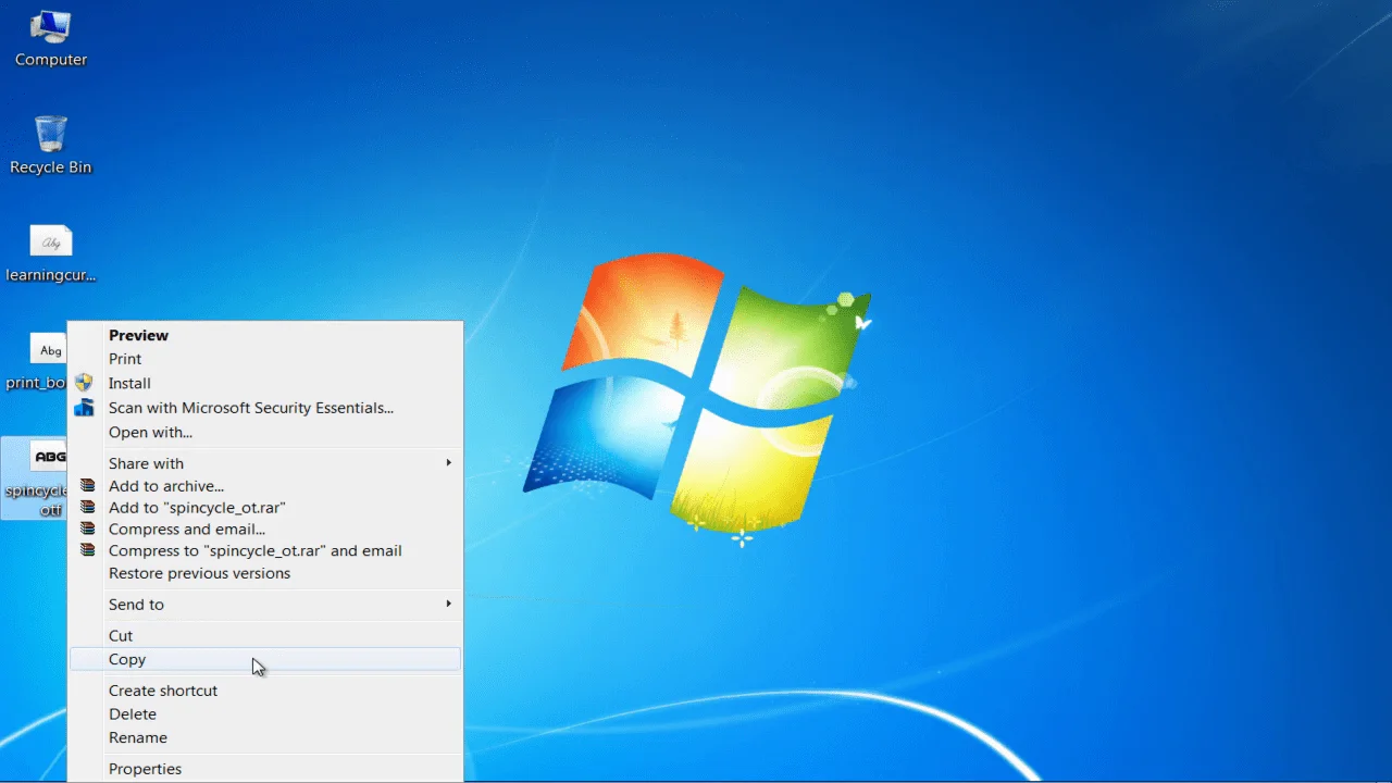 install fonts on windows 7 Step1