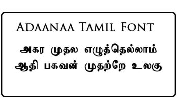 Adaanaa Tamil Font